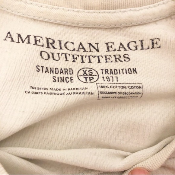 5/$25 American Eagle Men's Logo Short Sleeve T Shirt Size XS Blue - Picture 4 of 4